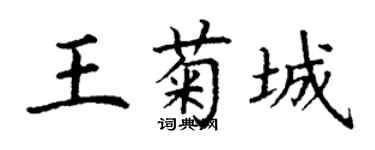 丁謙王菊城楷書個性簽名怎么寫