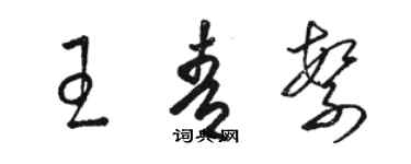 駱恆光王青繁草書個性簽名怎么寫