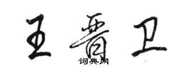 駱恆光王晉衛行書個性簽名怎么寫