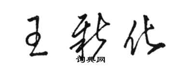 駱恆光王新化草書個性簽名怎么寫