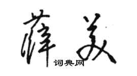 駱恆光薛美草書個性簽名怎么寫