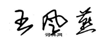 朱錫榮王風燕草書個性簽名怎么寫