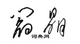 駱恆光閻晶草書個性簽名怎么寫