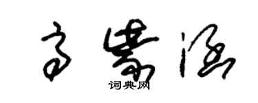 朱錫榮高紫涵草書個性簽名怎么寫