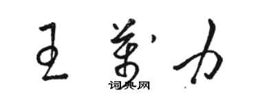 駱恆光王萬力草書個性簽名怎么寫