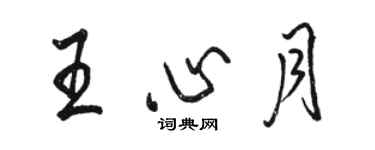 駱恆光王心月行書個性簽名怎么寫