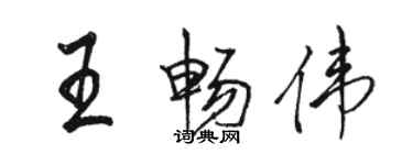 駱恆光王暢偉行書個性簽名怎么寫