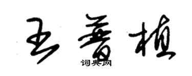 朱錫榮王普植草書個性簽名怎么寫