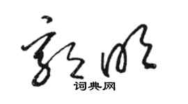 駱恆光郭明草書個性簽名怎么寫