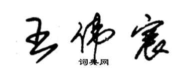 朱錫榮王偉宸草書個性簽名怎么寫