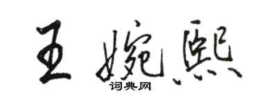 駱恆光王婉熙行書個性簽名怎么寫