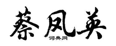 胡問遂蔡鳳英行書個性簽名怎么寫