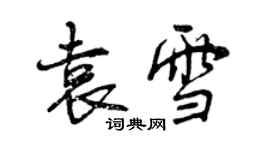 曾慶福袁雪行書個性簽名怎么寫