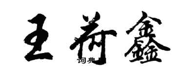 胡問遂王荷鑫行書個性簽名怎么寫