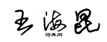 朱錫榮王海昆草書個性簽名怎么寫