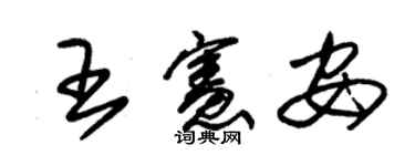 朱錫榮王憲安草書個性簽名怎么寫