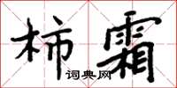 周炳元柿霜楷書怎么寫