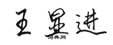 駱恆光王顯進行書個性簽名怎么寫