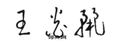 駱恆光王炎麗草書個性簽名怎么寫