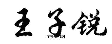 胡問遂王子銳行書個性簽名怎么寫