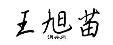 王正良王旭苗行書個性簽名怎么寫