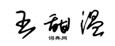 朱錫榮王甜溫草書個性簽名怎么寫