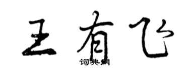 曾慶福王有飛行書個性簽名怎么寫