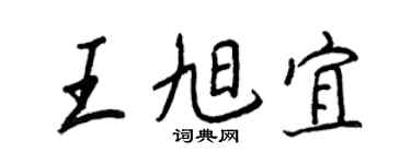 王正良王旭宜行書個性簽名怎么寫