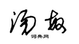 朱錫榮湯敏草書個性簽名怎么寫