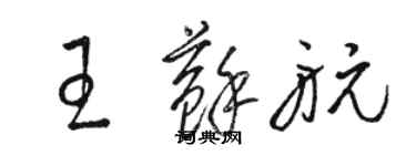 駱恆光王蘇航草書個性簽名怎么寫