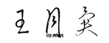 駱恆光王月異草書個性簽名怎么寫