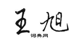 駱恆光王旭行書個性簽名怎么寫