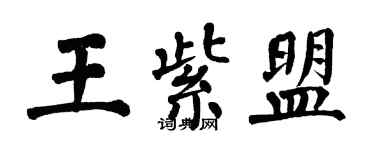翁闓運王紫盟楷書個性簽名怎么寫