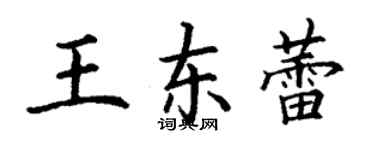 丁謙王東蕾楷書個性簽名怎么寫