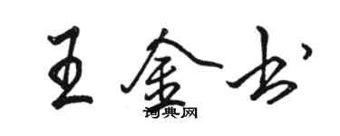駱恆光王金書行書個性簽名怎么寫