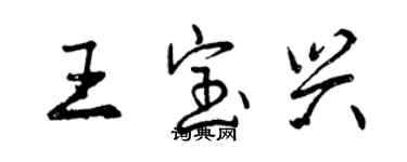 曾慶福王寶興行書個性簽名怎么寫