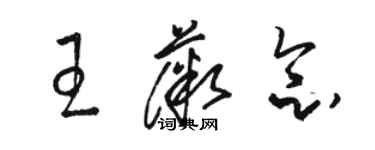 駱恆光王薇念草書個性簽名怎么寫