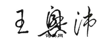 駱恆光王興沛草書個性簽名怎么寫