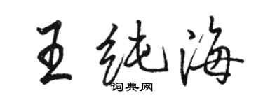 駱恆光王純海行書個性簽名怎么寫