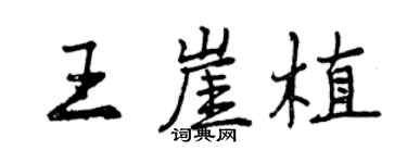 曾慶福王崖植行書個性簽名怎么寫