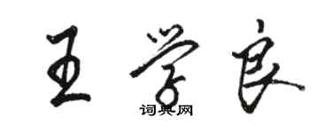 駱恆光王學良行書個性簽名怎么寫