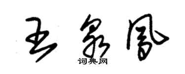 朱錫榮王泉鳳草書個性簽名怎么寫