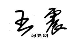 朱錫榮王震草書個性簽名怎么寫