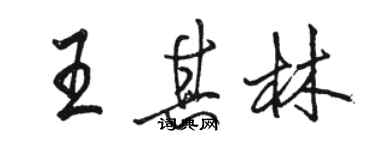 駱恆光王其林行書個性簽名怎么寫