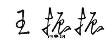 駱恆光王振振草書個性簽名怎么寫