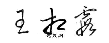 駱恆光王相霞草書個性簽名怎么寫