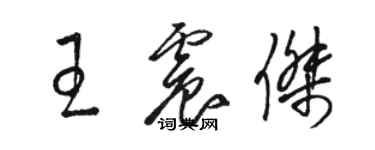 駱恆光王震傑草書個性簽名怎么寫