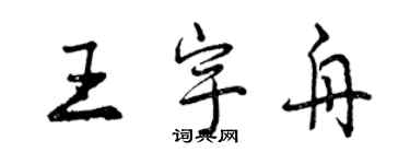 曾慶福王宇舟行書個性簽名怎么寫