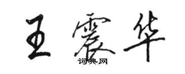 駱恆光王震華行書個性簽名怎么寫