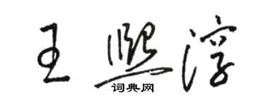 駱恆光王熙淳草書個性簽名怎么寫